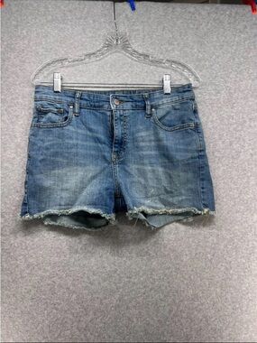 GAP Blue Denim Frayed Hem Cutoff Shorts